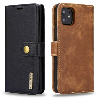 Magnetic Detachable Removable Wallet Leather Folio Flip Case Fr iPhone 11/12/SE2 - Image 1 of 4