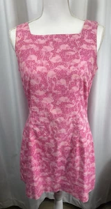 Vintage Lilly Pulitzer Dress Women 8 Pink Flamingo All Over Print Mini Tank - Bild 1 von 11