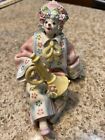 Vintage Gumps San Francisco Porcelain Clown With Horn Made In Italy