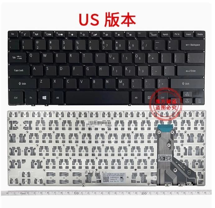 Teclado portátil para Acer Swift 7 SF713-51 SF714-51 52 SF713-51 M51W negro EE. UU. Foto 1 de 1