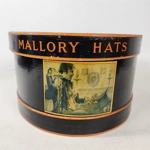 Sombreros Mallory de colección caja de sombreros ovalados solo sombrerería - 15" x 12 3/4" - Imagen 1 de 9