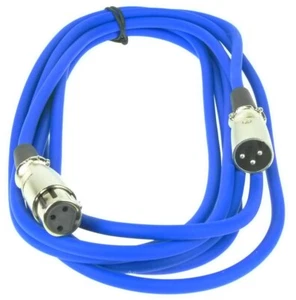 4 m cable de micrófono PACCS azul 3 poles XLR DMX neutro compatible cable de conexión eco - Imagen 1 de 7