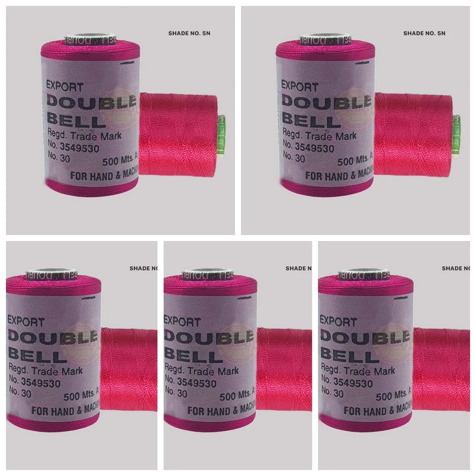 5X Viscose Rayon Yarn Thread Pink Colour 500mtr,Hand & machine embroidery - Image 1 of 3