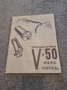 Catalogue of Parts V-50 Vertical Miehle Printing Press Manufacturing Company - Picture 1 of 5