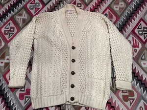 Vinrage Glen Columb Kille Handstrick Irish Wool Knit Heavy Fisherman's Sweater XL - Bild 1 von 10