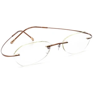 Silhouette Eyeglasses 7799 40 6069 Must Collection Brown Rimless 48[]19 130 - Picture 1 of 5