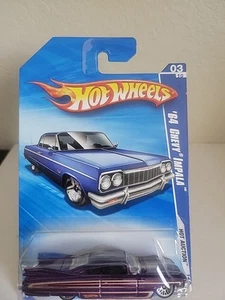 2010 Hot Wheels ERROR CUSTOM 59 CADILLAC ON 64 CHEVY IMPALA CARD - Picture 1 of 3