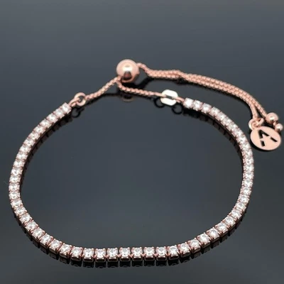 SLIDER ARMBAND AUS 925/-SILBER ROSÉVERGOLDET MIT ZIRKONIA SCHMUCKJAGD - Bild 1 von 3
