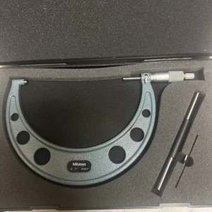 MITUTOYO 6-7" NO. 103-221 MICROMETER .0001" W/ CARBIDE TIPS AND RATCHET STOP. - Picture 1 of 2