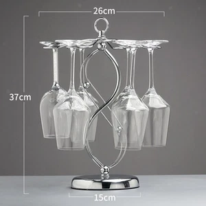 Wine Glass Holder, with 6 Hooks Display Stand Decorative - Picture 1 of 3