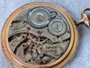 Buona cassa oro riempita 12s A Lincoln Illinois Watch Co 21J orologio da tasca adj 1921 - Foto 1 di 6