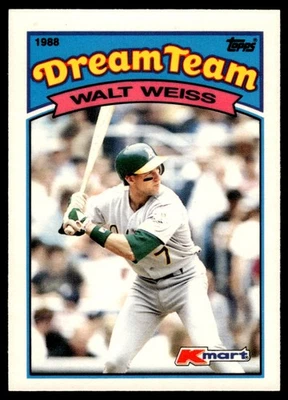 1989 Topps Kmart Dream Team Walt Weiss Oakland Athletics #4 - Image 1 of 2