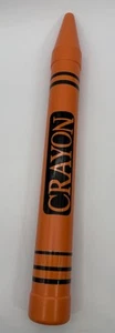 Crayola Orange Crayon Piggy Bank 23" w/ Stopper Vintage - Picture 1 of 5