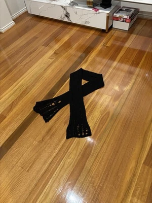 Bufanda negra envejecida Undercover Jun Takahashi AW05 'Arts and Crafts' ✅ genuina Foto 1 de 4