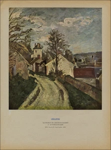 Impresión vintage 1952 La casa del doctor Gachet Paul Cézanne arte impresionista - Imagen 1 de 3