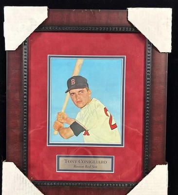 Tony Conigliaro Signed Photograph Framed JSA LOA - Image 1 of 4