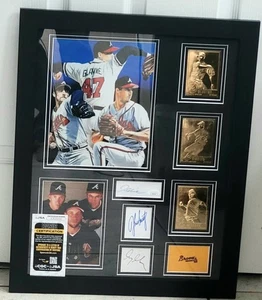 MADDUX GLAVINE  SMOLTZ AUTOGRAPHED AUTHENTIC Signed FRAMED BRAVES Photo JSA COA - Picture 1 of 6