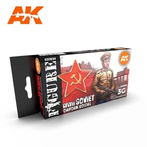 AK Interactive 3rd Generation Acrylics 11635 WWII Soviet Uniform Colors Set - Picture 1 of 2