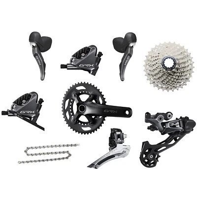 New Shimano GRX RX810 2x11-Speed Full Gravel Groupset W/FC-RX600 Crankset 46-30T - Image 1 of 4