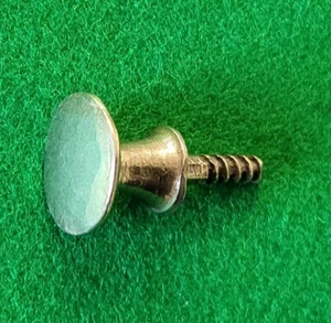 Small cast solid White Bronze knob plain pull shallow domed drawer cupboard - Picture 1 of 7
