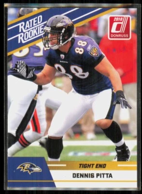 2010 Panini Donruss Rated Rookie Base Set RC Dennis Pitta Baltimore Ravens #28 - Image 1 of 2