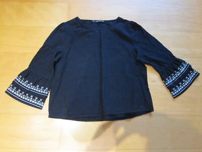 Bluse ZARA BASIC COLLECTION Gr. L (40) schwarz Tunika Bürobluse - Bild 1 von 4