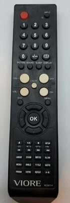 Mando a distancia original Viore RC3011V LED19VH65D LED24VF65D LE24VF25D Foto 1 de 3