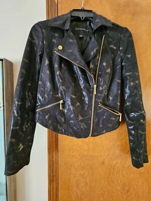 Rock &Republic woman’s faux leather cropped jacket size XS mint condition - Image 1 of 4