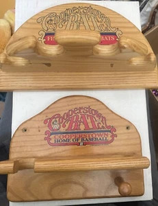 Lot of 2 VINTAGE 1992 Cooperstown Bat Co. 4 Bat Rack + Bat Ball Bag Display READ - Picture 1 of 10