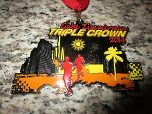 Gabe Zimmerman Triple Crown Racing Run Marathon Race Finisher Medal - Picture 1 of 3