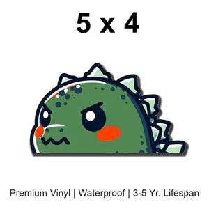 Chibi Godzilla Pegatina Vinilo Adhesivo Godzilla Coche Peeker, Mecha Coche Vinilo Calcomanía - Imagen 1 de 2