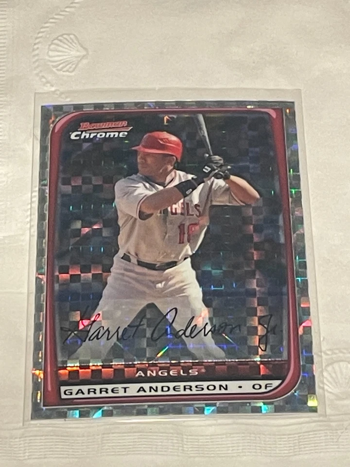 2008 Bowman Chrome #125 Garret Anderson X-fractor #/250 Parallel SP Angels - Image 1 of 1
