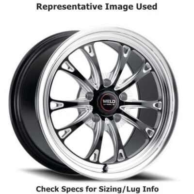 Weld Racing S1577C067N21 Belmont Drag 17"x5" Wheel - Gloss Black Milled - Image 1 of 3
