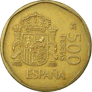 Spain 500 Pesetas - Juan Carlos I Coin KM831 1987 - 1990 Painting - Picture 1 of 12