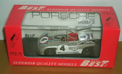 Carro de corrida Porsche 908/03 Nurburgring 1000km escala 1/43 1971 #4 melhor modelo 9072 - Imagem 1 de 4