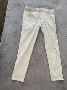 Lululemon ABC Classic-Fit 5 Pocket Khaki Pants Men 32x31 Warpstreme Golf - Picture 1 of 7