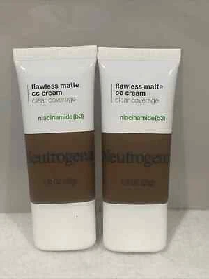 Lot of 2 ~ Neutrogena Flawless Matte CC Cream ~ 9.5 TRUFFLE ~ Clear Coverage - Image 1 of 2