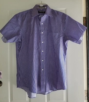 Camisa Kirkland Mangas Alteradas Ganga Talla 16.5 con Bolsillo Azul Rosa Foto 1 de 4