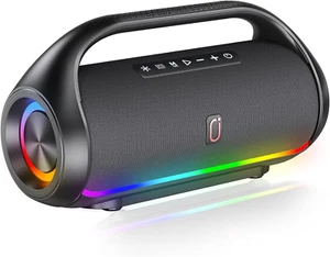 Bluetooth Speaker, IPX5 Waterproof Portable Bluetooth Speaker with Powerful Bass - Picture 1 of 10