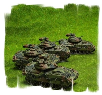 ¡Pintado! - Pelotón Bradley M2 EE. UU. (4 vehículos) 15 mm WW3 Team Yankee Foto 1 de 3