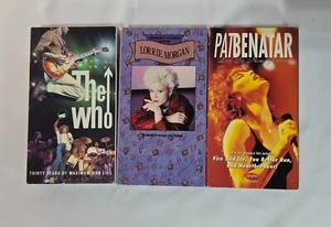 The Who Pat Benatar Lorrie Morgan VHS Lot of 3 Concert Music Videos Movies - Picture 1 of 14