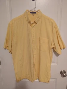 Alan Flusser Seersucker Shirt Mens Large Button Up Cotton Loose Tropical Casual - Picture 1 of 8