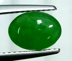 CERTIFIED BURMA JADE NATURAL 1.51 Cts BEAUTIFUL ZAMBIAN EMERALD COLOR LOOSESTONE - Picture 1 of 5