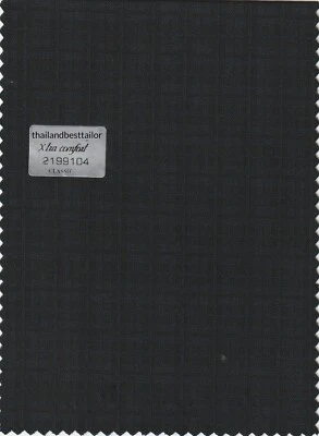 Dark Blue Self Check Suiting Fabric For Suit Jacket Pants Wool Cloth 5 Yards - Image 1 of 2