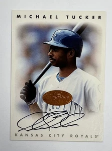 1996 Donruss Leaf Signature Series Bronze Michael Tucker Auto Card AR106 - Picture 1 of 2