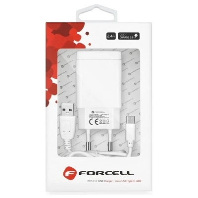 Forcell Caricabatterie Impulse Cavo Type-c 18w Per Oneplus 8 Pro 8t Nord N10 5g - Immagine 1 di 4