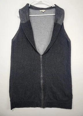 Chaleco Eileen Fisher Para Mujer Informal Cómodo Cremallera Completa Gris Oscuro Talla XL TG Foto 1 de 4