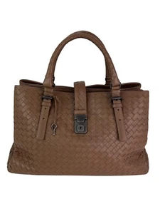 Bottega Veneta Roma Intrecciato Nappa Brown Shoulder Bag Ebay Live - Picture 1 of 13