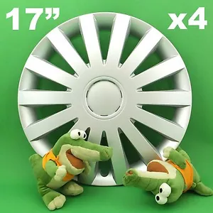 COPRICERCHI 17 " VENTO 4 PEZZI ARGENTO per RENAULT VEL SATIS ESPACE FLUENCE - Foto 1 di 1