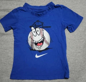 Nike Boys Size 7 Short-Sleeve T-Shirt Baseball Logo Graphic Print - Picture 1 of 3